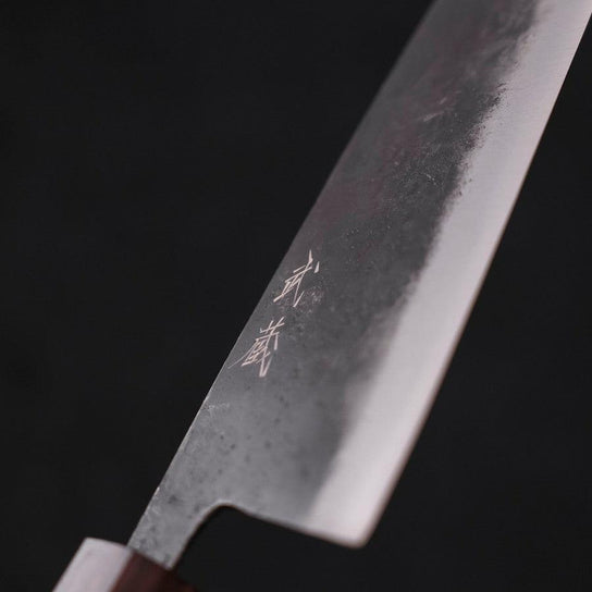 Santoku Blue Steel #2 Kurouchi Sumi Urushi Griff 165mm