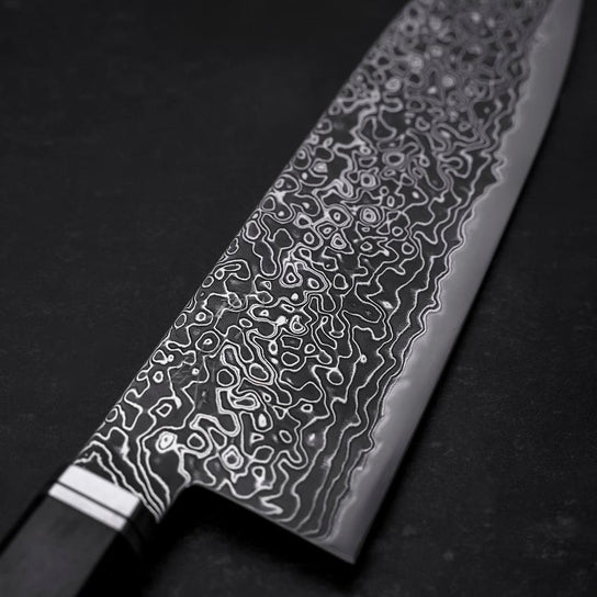 Santoku SG-2 Kurozome Damast Ebenholz Griff 180mm