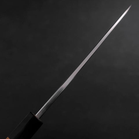 Aideba Blue Steel #1 Hon-Kasumi Büffelhorn und Teakholz Griff 165mm-[Musashi]-[Japan-Küchenmesser]