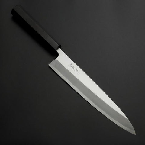 Aideba White Steel #2 Kasumi Büffelhorn und Ebenholz Griff 240mm-[Musashi]-[Japan-Küchenmesser]