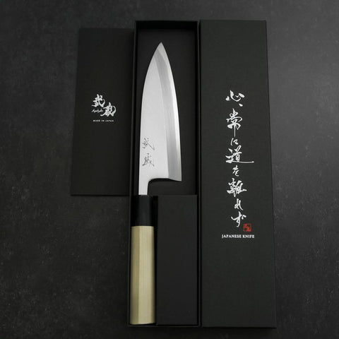 Aideba White steel #2 Kasumi Büffelhorn und Magnolie Griff 165mm-[Musashi]-[Japan-Küchenmesser]