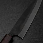 Ajikiri Blue Steel #1 Kurouchi Lila Urushi Griff 145mm-[Musashi]-[Japan-Küchenmesser]