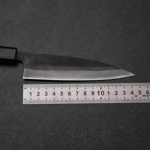 Ajikiri Blue Steel #1 Kurouchi Lila Urushi Griff 145mm-[Musashi]-[Japan-Küchenmesser]
