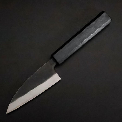 Ajikiri Blue Steel #2 Kurouchi Blauer Urushi Griff 105mm-[Musashi]-[Japan-Küchenmesser]