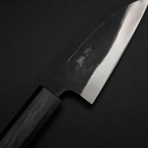Ajikiri Blue Steel #2 Kurouchi Blauer Urushi Griff 105mm-[Musashi]-[Japan-Küchenmesser]