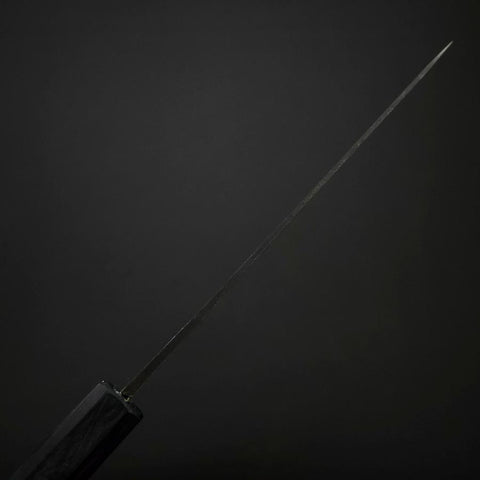 Ajikiri Blue Steel #2 Kurouchi Dark Blue Urushi Handle 145mm
