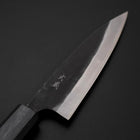 Ajikiri Blue Steel #2 Kurouchi Dunkelblauer Urushi Griff 145mm-[Musashi]-[Japan-Küchenmesser]