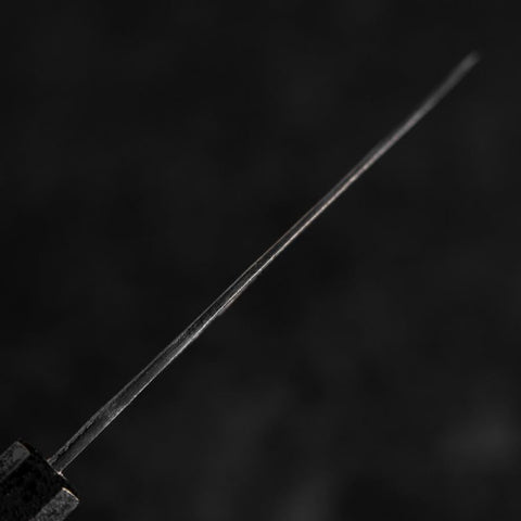 Ajikiri White Steel #2 Kurouchi Black Ishime Urushi Handle 105mm (4.1”)-[Musashi]-[Japanese-Kitchen-Knives]