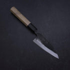 Ajikiri White Steel #2 Kurouchi Büffelhorn und Magnolienholz Griff 105mm-[Musashi]-[Japan-Küchenmesser]