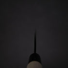 Ajikiri White Steel #2 Kurouchi Runder Büffelhorn und Magnolienholz Griff 105mm-[Musashi]-[Japan-Küchenmesser]