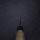 Ajikiri White Steel #2 Kurouchi Büffelhorn und Magnolienholz Griff 105mm-[Musashi]-[Japan-Küchenmesser]