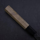 Ajikiri White Steel #2 Kurouchi Büffelhorn und Magnolienholz Griff 105mm-[Musashi]-[Japan-Küchenmesser]