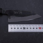 Ajikiri White Steel #2 Kurouchi Büffelhorn und Magnolienholz Griff 105mm-[Musashi]-[Japan-Küchenmesser]