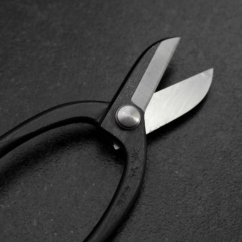 Black Musashi Blumenschere Blue Steel #2 geschmiedeter Undercut-Griff 165mm-[Musashi]-[Japan-Küchenmesser]