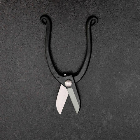 Black Musashi Blumenschere Blue Steel #2 geschmiedeter Undercut-Griff 165mm-[Musashi]-[Japan-Küchenmesser]