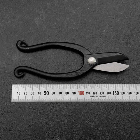 Black Musashi Blumenschere Blue Steel #2 geschmiedeter Undercut-Griff 165mm-[Musashi]-[Japan-Küchenmesser]