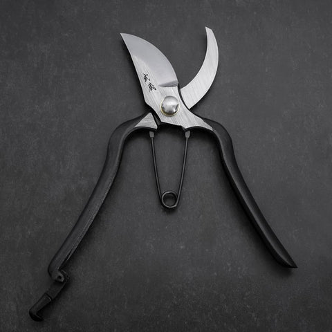 Black Musashi Pruning Shears / Garden Scissors B Type Forged Handmade 200mm-[Musashi]-[Japanese-Kitchen-Knives]
