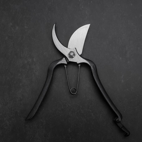 Black Musashi Pruning Shears / Garden Scissors B Type Forged Handmade 200mm-[Musashi]-[Japanese-Kitchen-Knives]