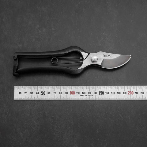 Black Musashi Pruning Shears / Garden Scissors B Type Forged Handmade 200mm-[Musashi]-[Japanese-Kitchen-Knives]