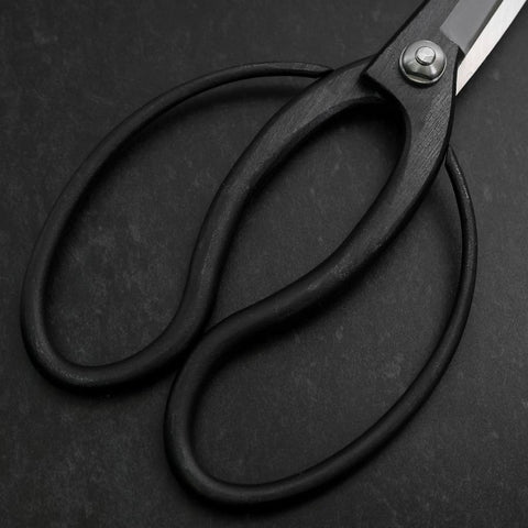 Black Musashi Ueki Pruning Shears / Garden Scissors Round Blue Steel #2 Forged Handmade 200mm (7.9”)-[Musashi]-[Japan-Küchenmesser]