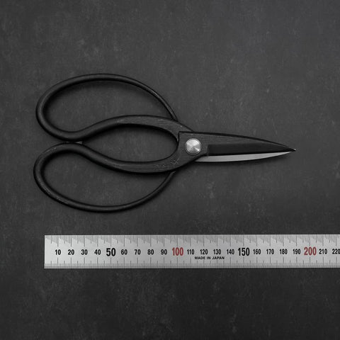 Black Musashi Ueki Pruning Shears / Garden Scissors Round Blue Steel #2 Forged Handmade 200mm (7.9”)-[Musashi]-[Japan-Küchenmesser]