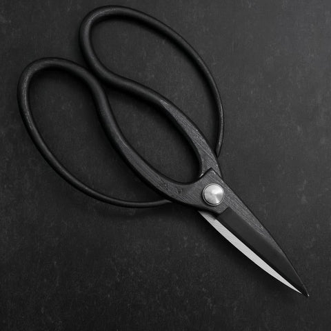 Black Musashi Ueki Pruning Shears / Garden Scissors Round Blue Steel #2 Forged Handmade 200mm (7.9”)-[Musashi]-[Japan-Küchenmesser]