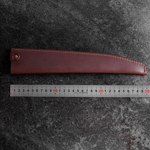 Braune Lederscheide für Sujihiki Messer 210-270mm-[Musashi]-[Japan-Küchenmesser]