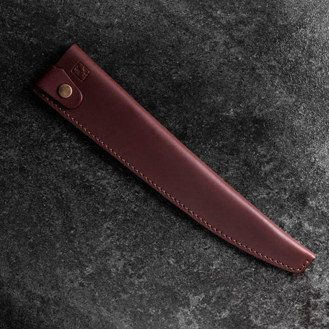Braune Lederscheide für Sujihiki Messer 210-270mm-[Musashi]-[Japan-Küchenmesser]