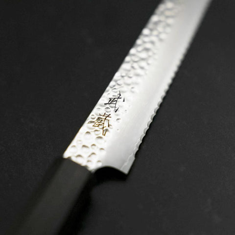 Bread knife VG-10 Tsuchime Ebony Handle 210mm (8.3”)-[Musashi]-[Japan-Küchenmesser]
