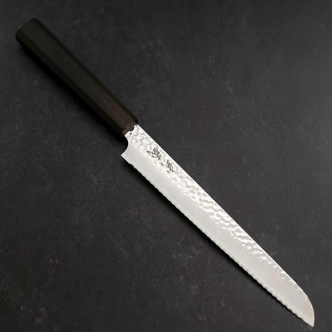 Bread knife VG-10 Tsuchime Ebony Handle 210mm (8.3”)-[Musashi]-[Japan-Küchenmesser]
