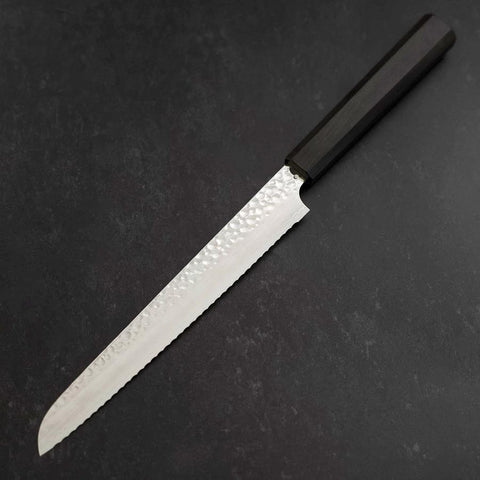 Brotmesser VG-10 Tsuchime Ebenholz Griff 210mm-[Musashi]-[Japan-Küchenmesser]