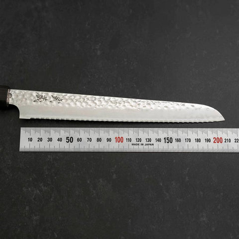 Brotmesser VG-10 Tsuchime Ebenholz Griff 210mm-[Musashi]-[Japan-Küchenmesser]