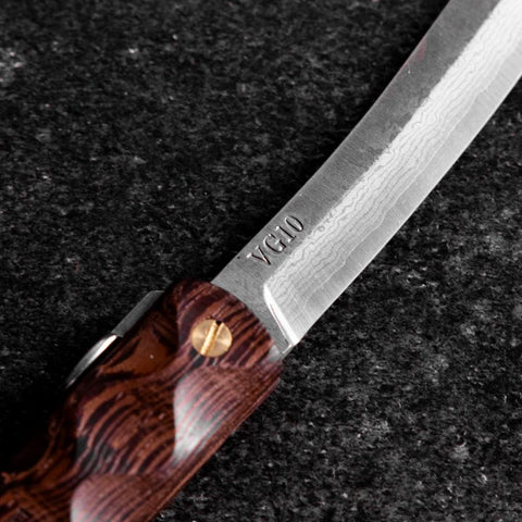Brown Wave Higonokami VG-10 75mm (2.9”)-[Musashi]-[Japan-Küchenmesser]