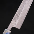 Bunka AUS-10 Nashiji Damast Blau-Weißer-Mix Ozeanplastik Griff 170mm-[Musashi]-[Japan-Küchenmesser]