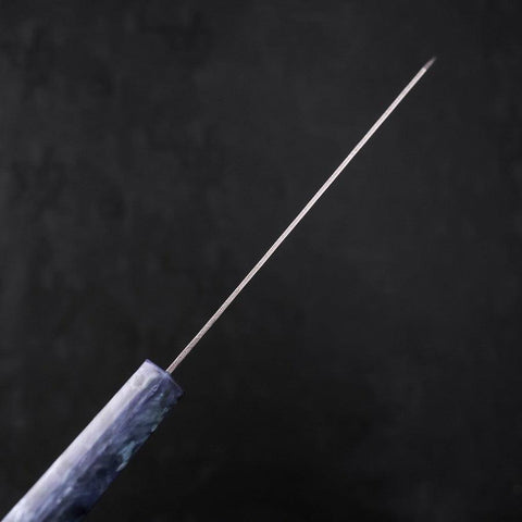 Bunka AUS-10 Nashiji Damast Blauer Ozeanplastik Griff 170mm-[Musashi]-[Japan-Küchenmesser]