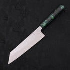 Bunka AUS-10 Nashiji Damast Grüner Ozeanplastik Griff 170mm-[Musashi]-[Japan-Küchenmesser]