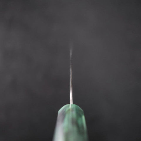 Bunka AUS-10 Nashiji Damast Grüner Ozeanplastik Griff 170mm-[Musashi]-[Japan-Küchenmesser]