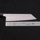 Bunka AUS-10 Nashiji Damast Grüner Ozeanplastik Griff 170mm-[Musashi]-[Japan-Küchenmesser]