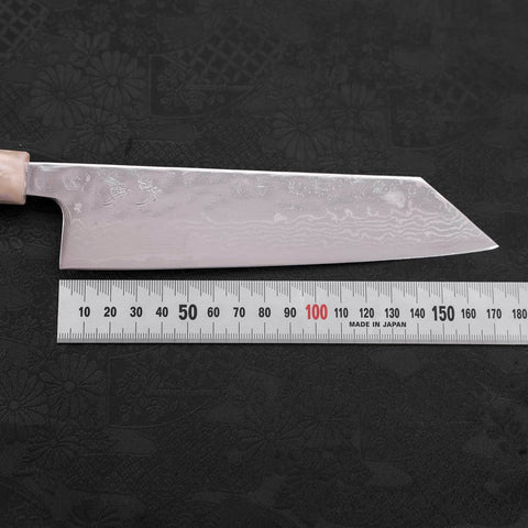 Bunka AUS-10 Nashiji Damast Kagami Weiß-Blauer Ozeanplastik Griff 170mm-[Musashi]-[Japan-Küchenmesser]