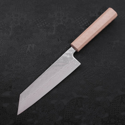 Bunka AUS-10 Nashiji Damast Kagami Weißer Ishime Urushi Griff 170mm-[Musashi]-[Japan-Küchenmesser]