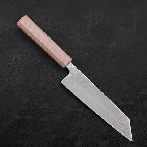 Bunka AUS-10 Nashiji Damast Kagami Weißer Ishime Urushi Griff 170mm-[Musashi]-[Japan-Küchenmesser]