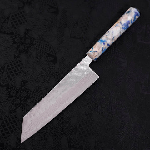 Bunka AUS-10 Nashiji Damast Kagami Weißer-Mix Ozeanplastik Griff 170mm-[Musashi]-[Japan-Küchenmesser]