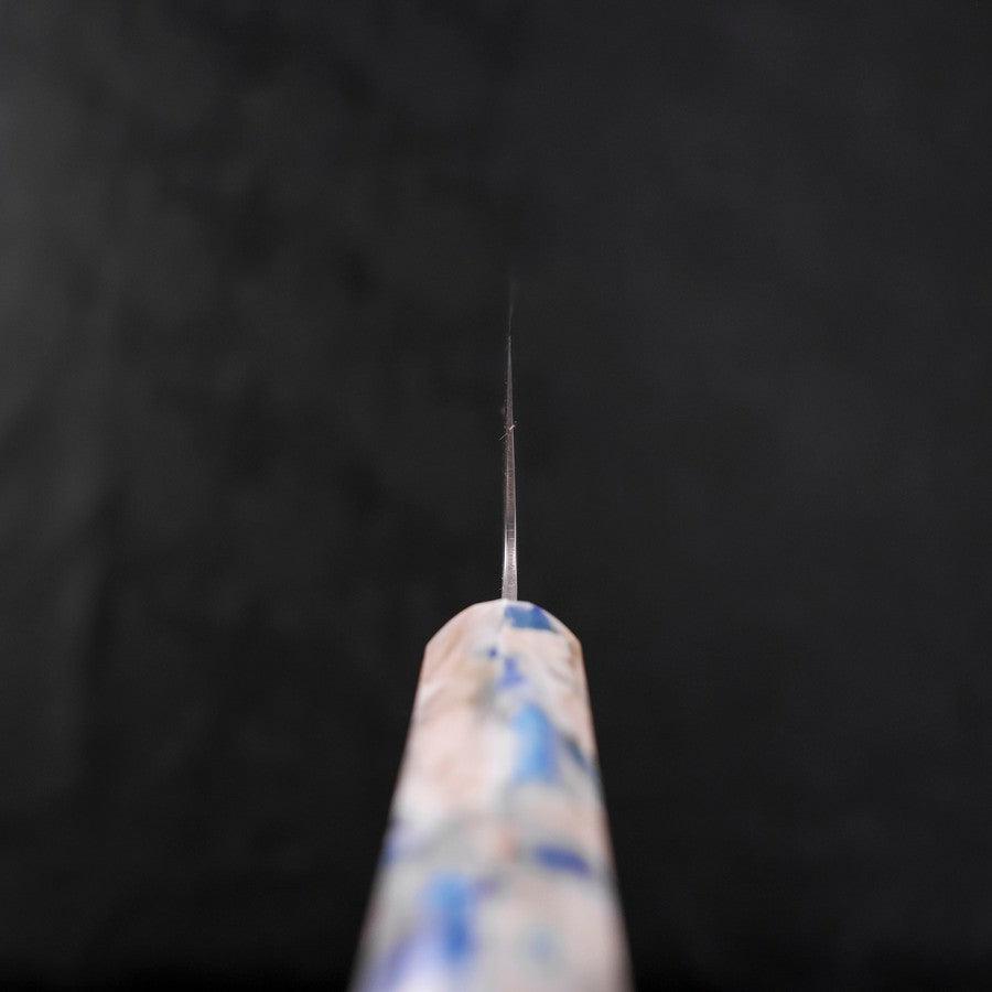 Bunka AUS-10 Nashiji Damast Kagami Weißer-Mix Ozeanplastik Griff 170mm-[Musashi]-[Japan-Küchenmesser]