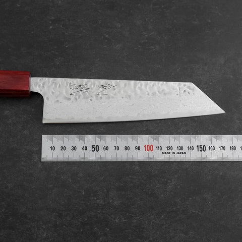 Bunka AUS-10 Tsuchime Damast Rosenholz-Griff 170mm-[Musashi]-[Japan-Küchenmesser]