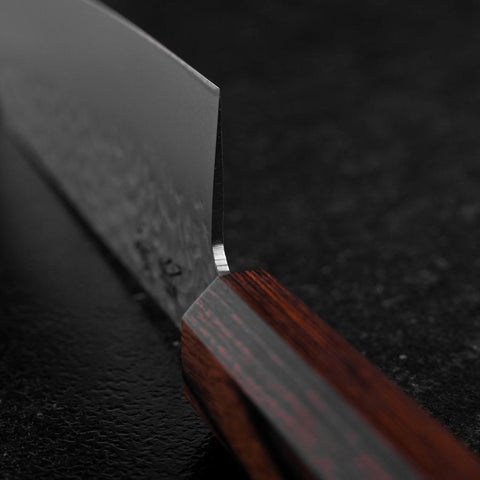Bunka AUS-8 Tsuchime Mahagoni Griff 180mm-[Musashi]-[Japan-Küchenmesser]