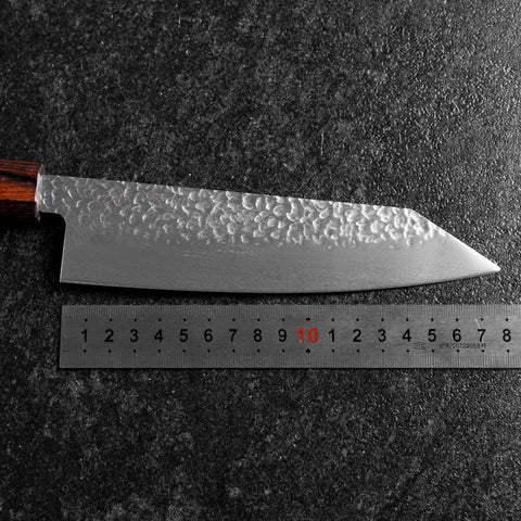 Bunka AUS-8 Tsuchime Mahagoni Griff 180mm-[Musashi]-[Japan-Küchenmesser]