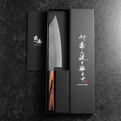 Bunka AUS-8 Tsuchime Mahagoni Griff 180mm-[Musashi]-[Japan-Küchenmesser]