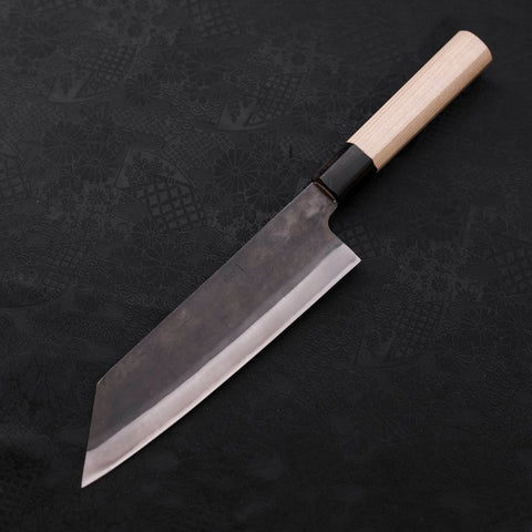 Bunka Blue Steel #1 Edelstahlummantelung Kurouchi Büffelhorn und Magnolienholz Griff 190mm-[Musashi]-[Japan-Küchenmesser]