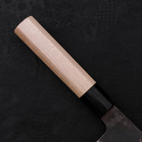 Bunka Blue Steel #1 Edelstahlummantelung Kurouchi Büffelhorn und Magnolienholz Griff 190mm-[Musashi]-[Japan-Küchenmesser]