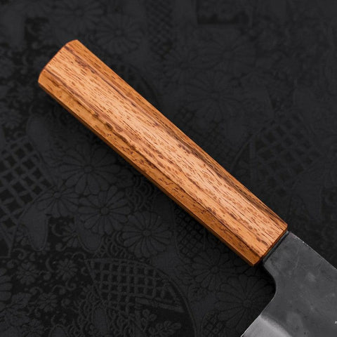 Bunka Blue Steel #1 Kurouchi Büffelhorn und Ebenholz Griff 180mm-[Musashi]-[Japan-Küchenmesser]